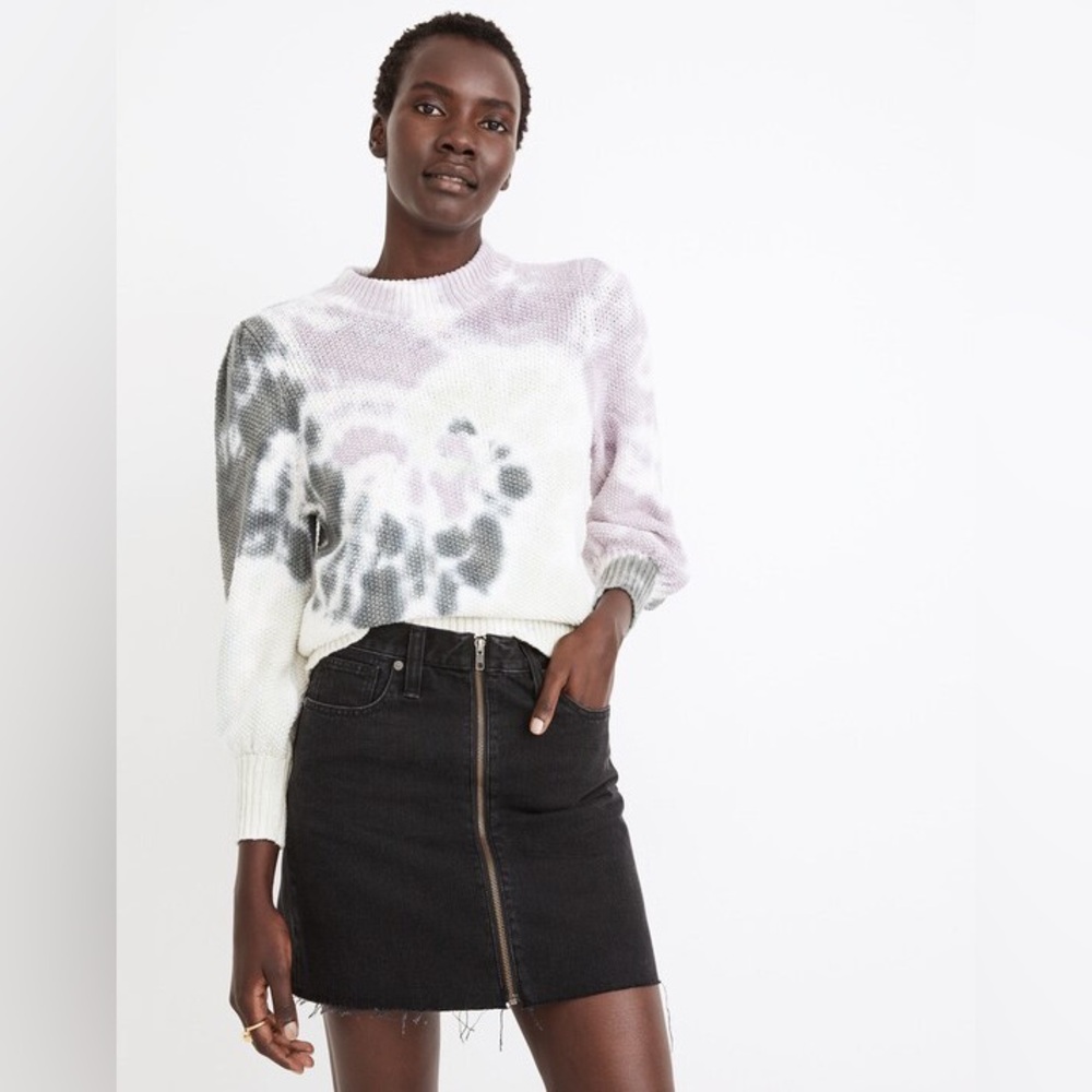 Madewell Rigid Denim A-Line Mini Skirt in Lunar Wash